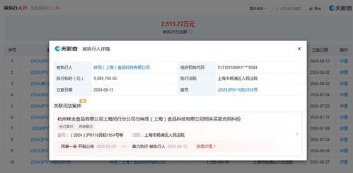 鐘薛高子公司新增被執行近989萬